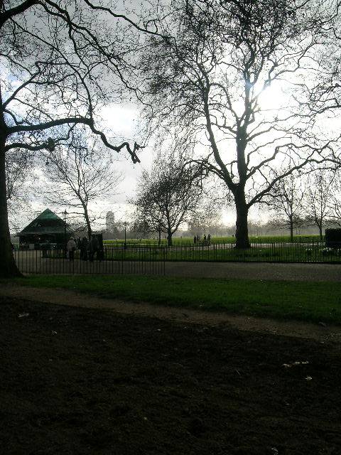 Hyde Park London. Hyde Park in the rain: London,