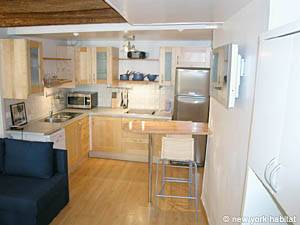 Paris Apartment Kitchen 1-bedroom accommodation Marais Les Halles (PA-2535) Picture
