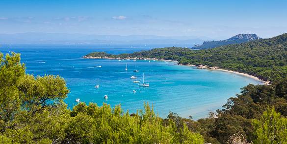 Image of the island Porquerolles in the French Riviera