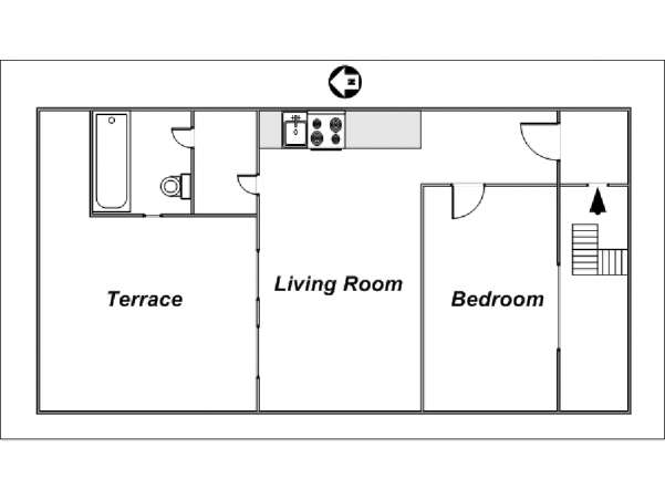 London 1 Bedroom apartment - layout  (LN-22)