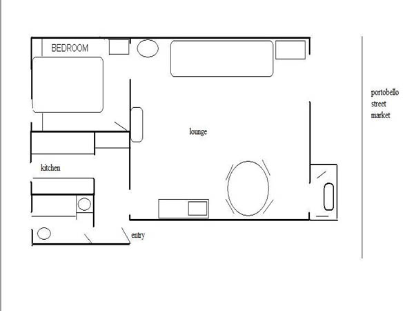 London 1 Bedroom apartment - layout  (LN-259)