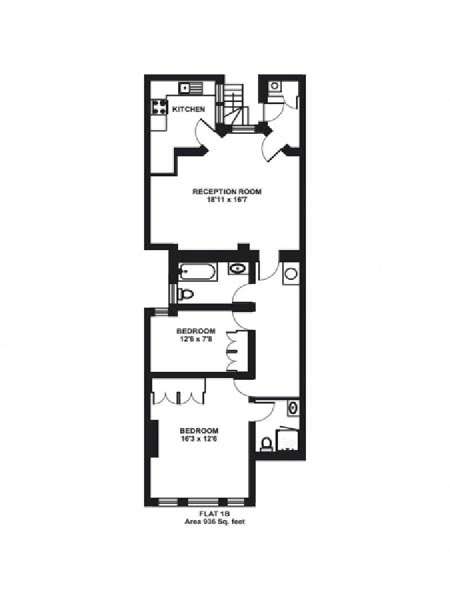 London 3 Zimmer ferienwohnung - layout  (LN-325)