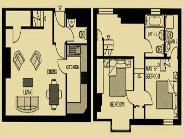 Londra 2 Camere - Duplex appartamento - layout (LN-635) Londra 2 Camere - Duplex appartamento - layout (LN-635)