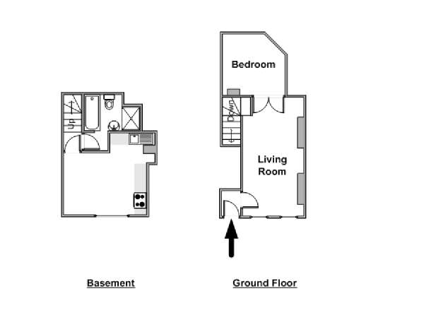 Londres 1 Dormitorio - Dúplex alojamiento - esquema (LN-1119) Londres 1 Dormitorio - Dúplex alojamiento - esquema (LN-1119)
