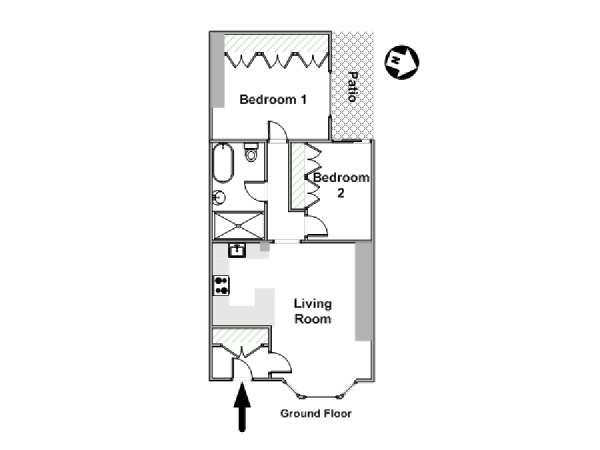 London 3 Zimmer ferienwohnung - layout  (LN-1785)