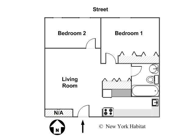 New York 3 Zimmer ferienwohnung - layout  (NY-523)