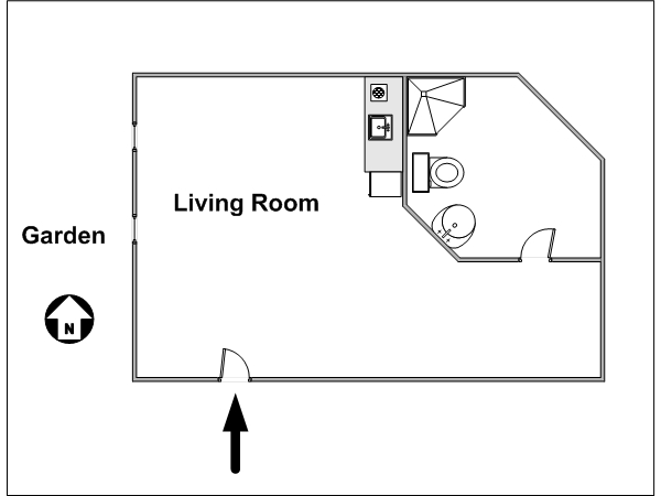 New York Studio accommodation - layout  (NY-10200)