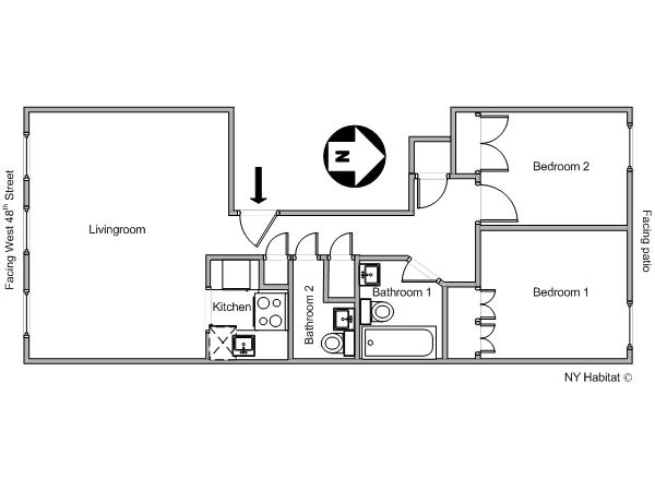 New York 3 Zimmer ferienwohnung - layout New York 3 Zimmer ferienwohnung - layout
