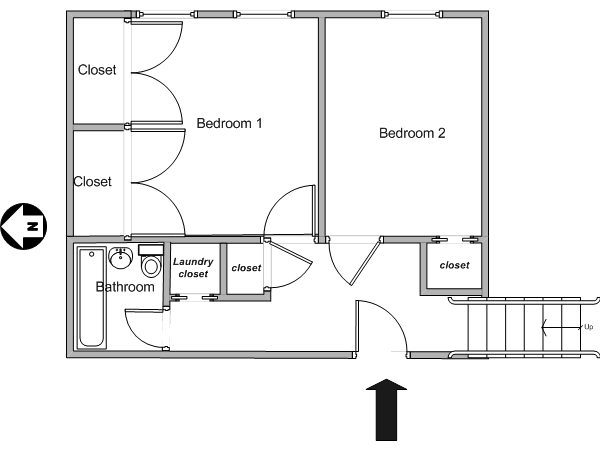 Nueva York 2 Dormitorios - D&uacute;plex apartamento - esquema 2 (NY-11832)