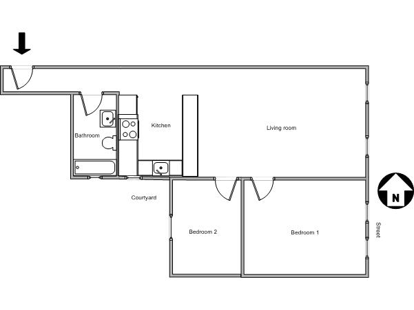 New York 3 Zimmer ferienwohnung - layout (NY-11841) New York 3 Zimmer ferienwohnung - layout (NY-11841)