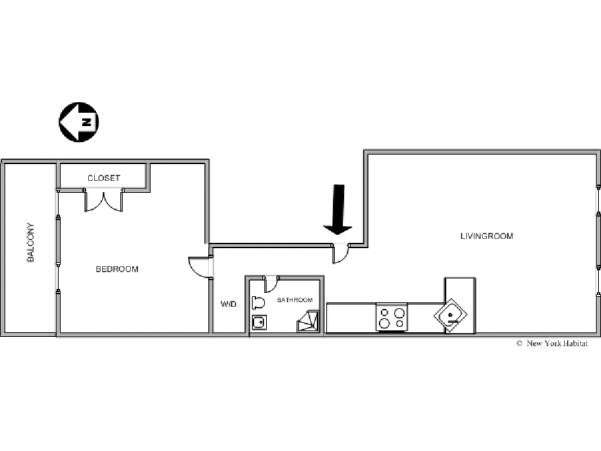 New York 2 Camere - Duplex - Casa di citt&agrave; appartamento - layout 1 (NY-11846)