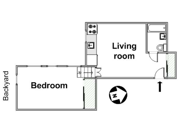 New York 2 Zimmer wohnungsvermietung - layout  (NY-11928)
