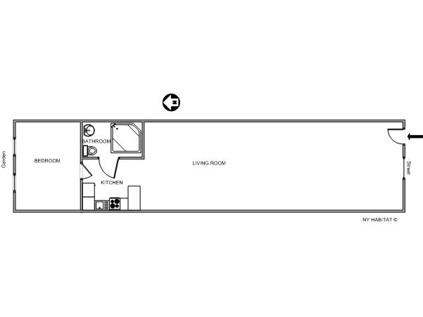 New York 1 Camera appartamento casa vacanze - layout 