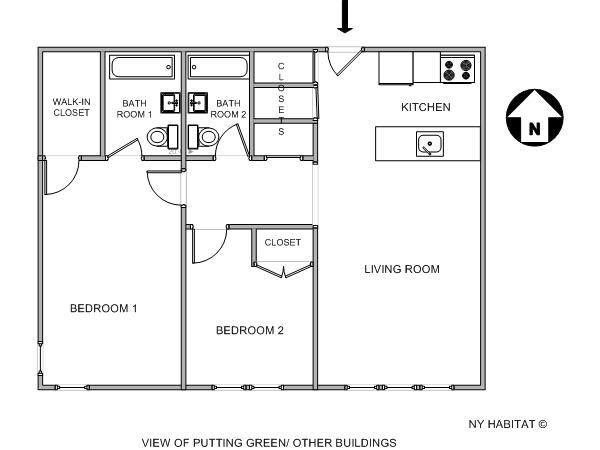 New York 2 Bedroom accommodation - layout New York 2 Bedroom accommodation - layout