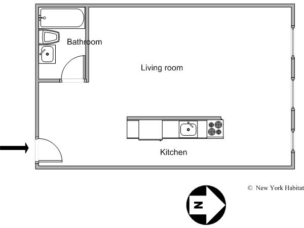 New York Studiowohnung ferienwohnung - layout  (NY-12147)