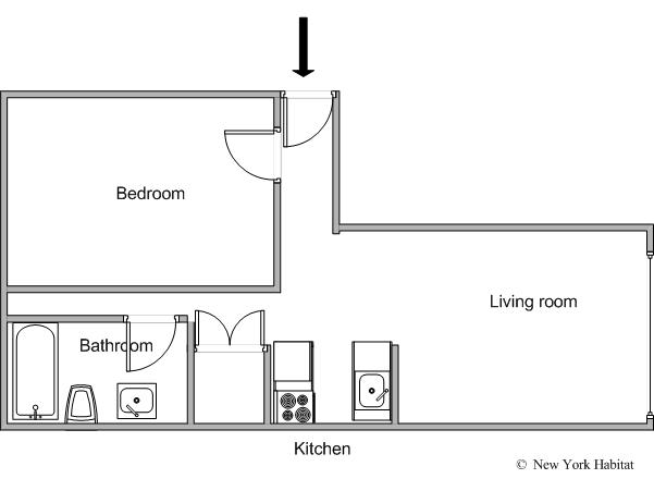 New York 2 Zimmer ferienwohnung - layout  (NY-12181)