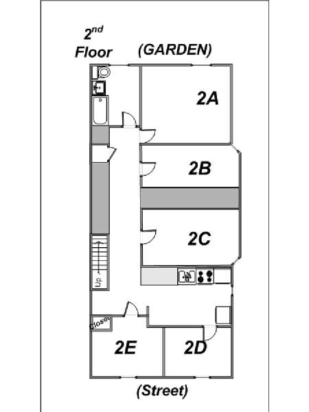 New York T4 appartement colocation - plan schématique  (NY-12231)