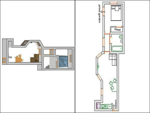 New York 1 Bedroom accommodation - layout  (NY-12405)