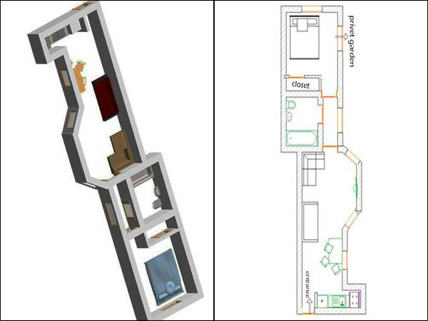 Nueva York 1 Dormitorio alojamiento - esquema  (NY-12411)
