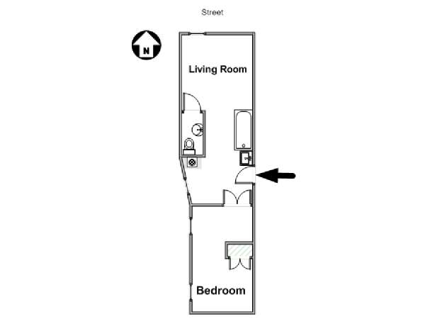 Nueva York Estudio alojamiento - esquema  (NY-12435)
