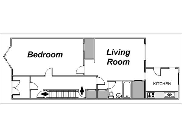 New York 1 Bedroom apartment - layout (NY-12480) New York 1 Bedroom apartment - layout (NY-12480)