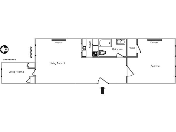 New York 2 Zimmer - Stadthaus wohnungsvermietung - layout 