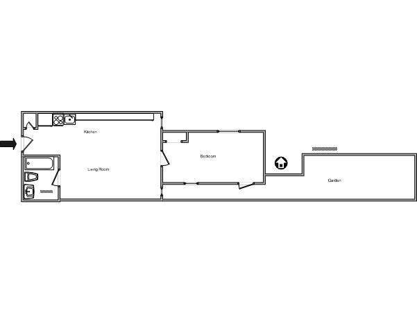 New York T2 appartements location vacances - plan schématique New York T2 appartements location vacances - plan schématique