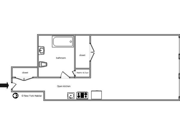 New York 1 Bedroom accommodation - layout New York 1 Bedroom accommodation - layout