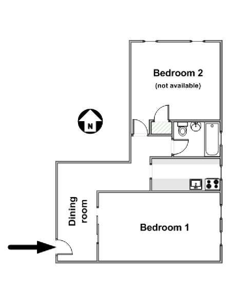 Nueva York 1 Dormitorio piso para compartir - esquema (NY-12562) Nueva York 1 Dormitorio piso para compartir - esquema (NY-12562)