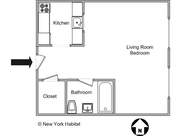 Nueva York Estudio apartamento - esquema Nueva York Estudio apartamento - esquema
