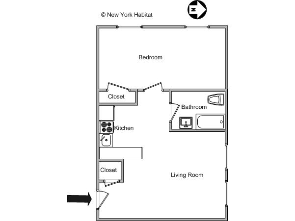 New York 1 Camera appartamento - layout New York 1 Camera appartamento - layout