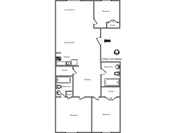 New York 4 Zimmer ferienwohnung - layout 