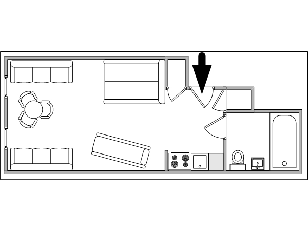 Nueva York Estudio alojamiento - esquema  (NY-12711)