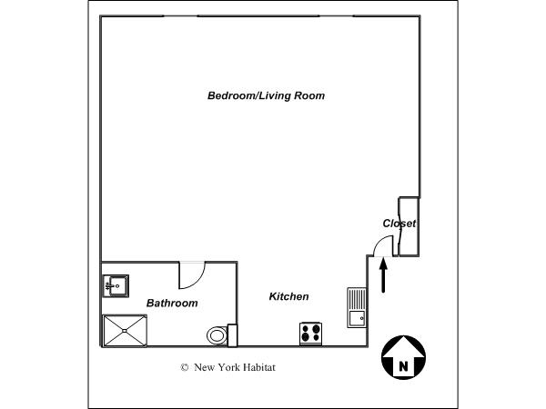 New York Studiowohnung ferienwohnung - layout  (NY-12749)