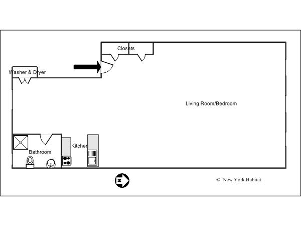 New York Monolocale - Loft appartamento casa vacanze - layout (NY-12760) New York Monolocale - Loft appartamento casa vacanze - layout (NY-12760)