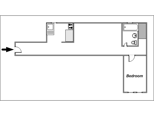 New York 1 Bedroom apartment - layout  (NY-12778)