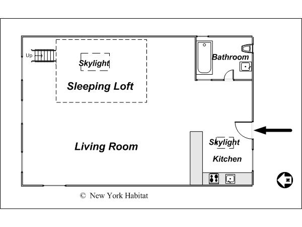 Nueva York 1 Dormitorio - Loft alojamiento - esquema (NY-12800) Nueva York 1 Dormitorio - Loft alojamiento - esquema (NY-12800)