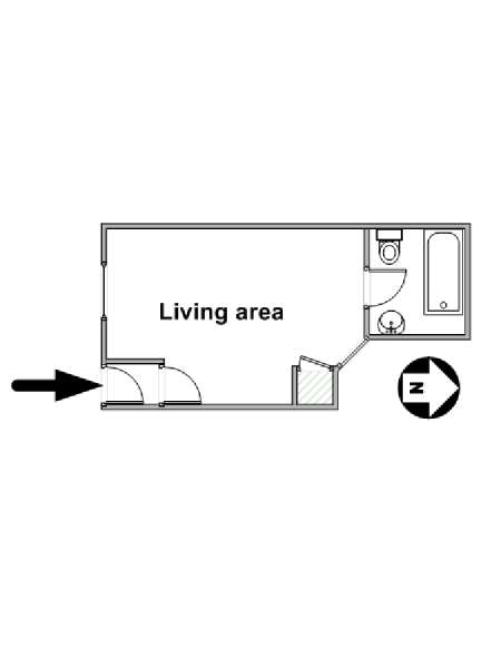 New York Studio accommodation - apartment layout  (NY-12810)