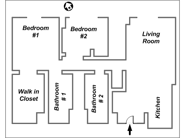 New York 2 Camere appartamento - layout (NY-12812) New York 2 Camere appartamento - layout (NY-12812)