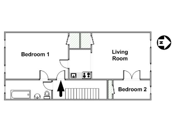 New York 2 Camere - Casa di città appartamento casa vacanze - layout (NY-12833) New York 2 Camere - Casa di città appartamento casa vacanze - layout (NY-12833)