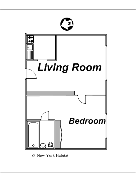 New York T2 logements location appartements - plan schématique (NY-12838) New York T2 logements location appartements - plan schématique (NY-12838)
