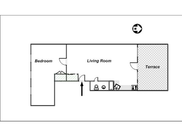New York 2 Zimmer ferienwohnung - layout  (NY-12857)