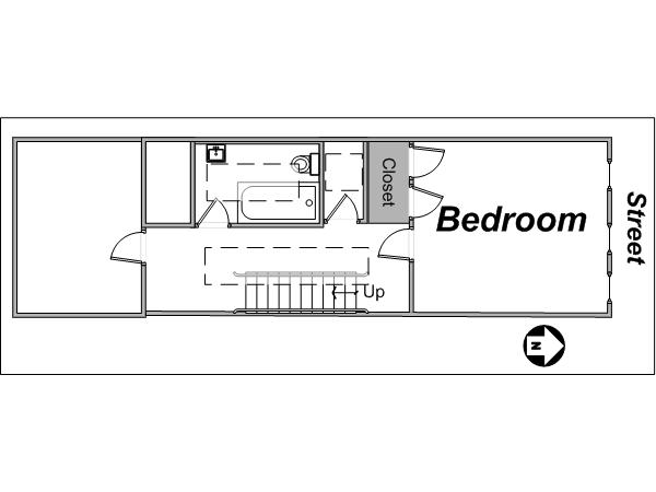 Nueva York 1 Dormitorio piso para compartir - esquema  (NY-12860)