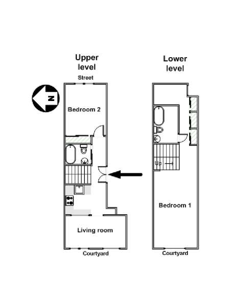 New York 3 Zimmer - Duplex ferienwohnung - layout 2 (NY-12866) New York 3 Zimmer - Duplex ferienwohnung - layout 2 (NY-12866)