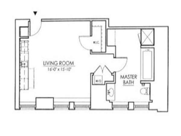 New York Monolocale appartamento - layout (NY-12876) New York Monolocale appartamento - layout (NY-12876)