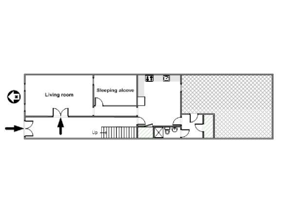 New York 2 Zimmer wohnungsvermietung - layout (NY-12895) New York 2 Zimmer wohnungsvermietung - layout (NY-12895)