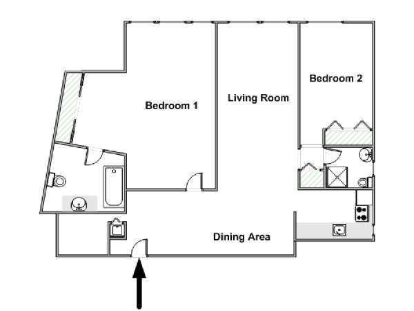 Nueva York 2 Dormitorios apartamento - esquema  (NY-12919)