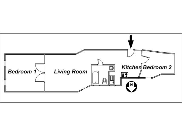 New York T3 logements location appartements - plan schématique (NY-12933) New York T3 logements location appartements - plan schématique (NY-12933)
