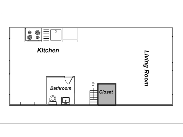 New York 3 Bedroom accommodation - layout 1 (NY-12977)