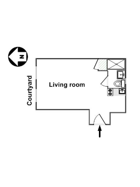 New York Studiowohnung ferienwohnung - layout (NY-14100) New York Studiowohnung ferienwohnung - layout (NY-14100)